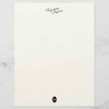 Papel Timbrado com Monograma de Nome Manuscrito Cl
