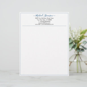 Papel Timbrado com Texto e Cores Personalizados pa
