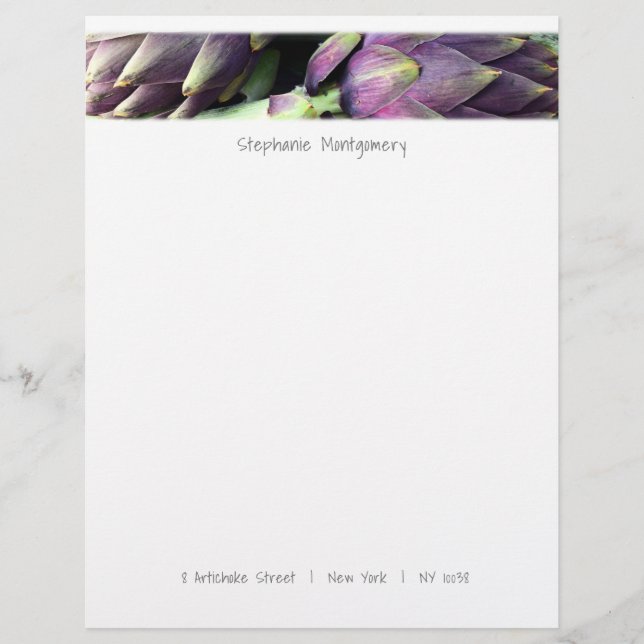 Papel Timbrado Comida Colorida Moderna (Frente)