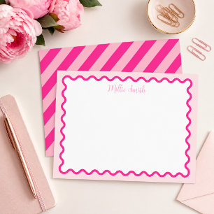 Papel Timbrado Conjunto de Cartões de Notas com Borda Arredondada