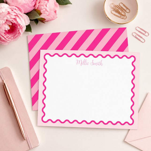 Papel Timbrado Conjunto de Cartões de Notas com Borda Arredondada (Criador carregado)