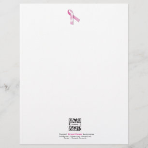 Papel Timbrado Consciência do cancro da mama do modelo do