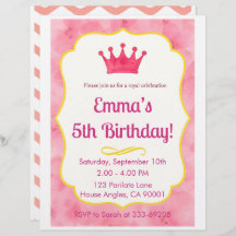 Convite de Aniversário para Coroa Rosa | zazzlemad