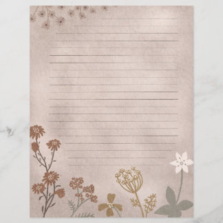 Papel Timbrado Cor da Terra Linha Floral