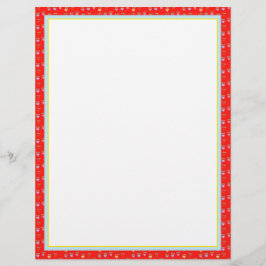 Papel Timbrado Corações com Vermelho