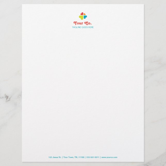 Papel Timbrado Corações Cruzados (Frente)
