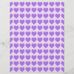 Papel Timbrado Corações Roxos