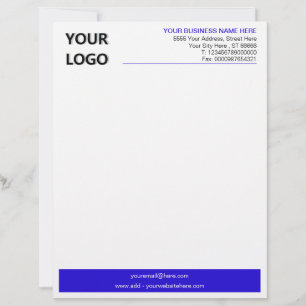 Papel Timbrado Cores modernas Nome comercial Letterhead com logot