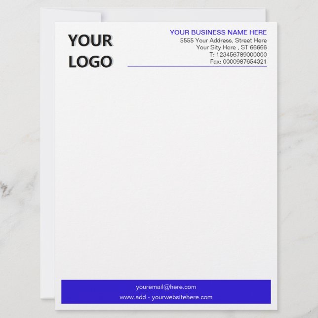 Papel Timbrado Cores modernas Nome comercial Letterhead com logot (Frente)