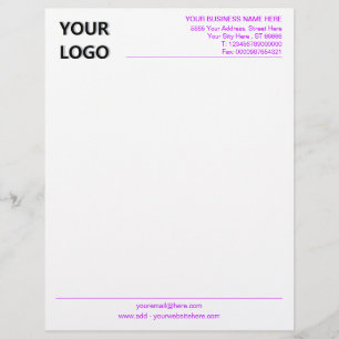 Papel Timbrado Cores personalizadas Design de Logotipo e Logotipo