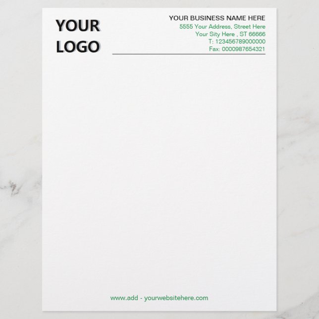 Papel Timbrado Cores personalizadas Título moderno comercial com  (Frente)