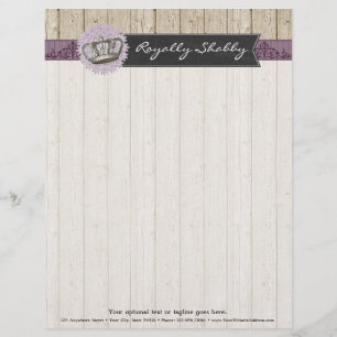 Papel Timbrado Coroa da rainha do vintage na madeira & no quadro