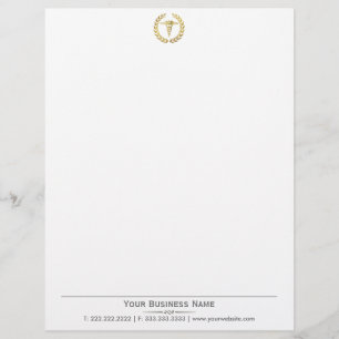 Papel Timbrado Coroa Elegante Dourada Caduceus