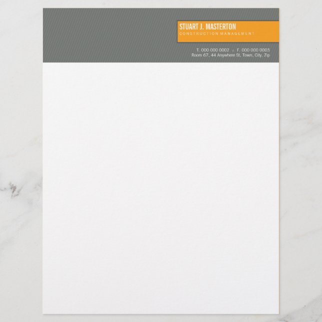 Papel Timbrado CORPORATE LETTERHEAD: simples bloqueado 1 (Frente)