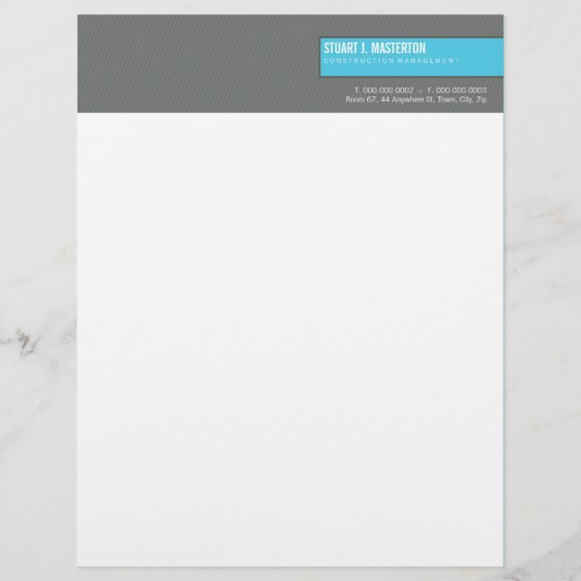 Papel Timbrado CORPORATE LETTERHEAD: simples bloqueado 2 (Frente)