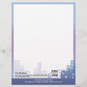 Papel Timbrado Corretores de imóveis da cidade do modelo do