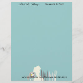 Papel Timbrado Cozinheiro chefe profissional do negócio com