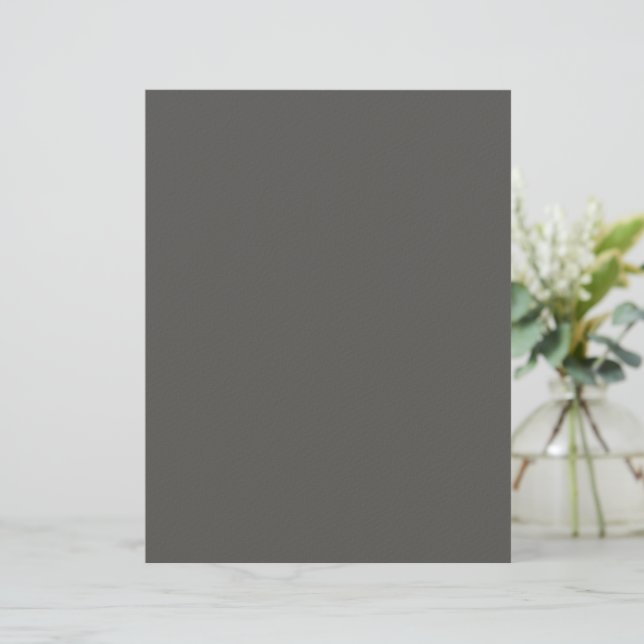Papel Timbrado Create Your Own dark gray Custom Design (Em pé/Frente)