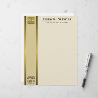 Papel Timbrado Creme Dourado Contabilista de Plata