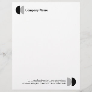 Papel Timbrado Crescentes duplos - Pretos e Cinzas