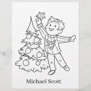 Papel Timbrado Crianças Página de colorir de Natal adicionar no