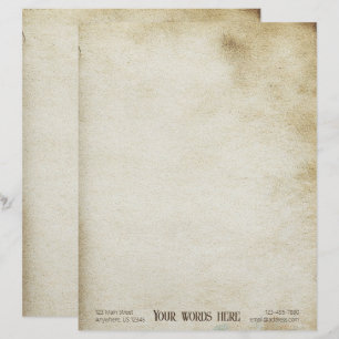 Papel Timbrado Crie Seu Próprio Estilo de Grunge de Pergaminho Ma