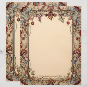 Papel Timbrado Crie Seu Próprio Estilo de Manuscrito Floral Medie