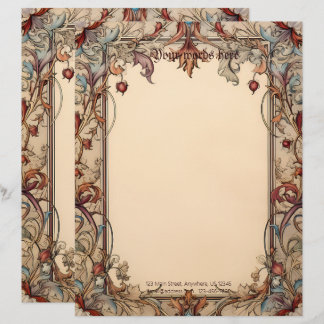 Papel Timbrado Crie Seu Próprio Estilo de Manuscrito Floral Medie