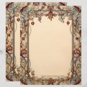 Papel Timbrado Crie Seu Próprio Estilo de Manuscrito Medieval Flo