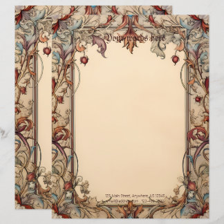 Papel Timbrado Crie Seu Próprio Estilo de Manuscrito Medieval Flo