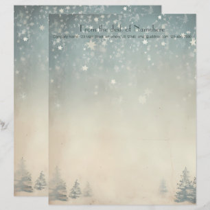 Papel Timbrado Crie Seu Próprio Inverno Celestial Prateado de Yul