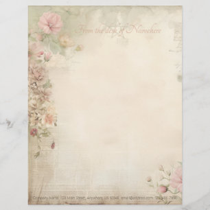 Papel Timbrado Crie Seus Próprios Efêmeros de Flores Silvestres S