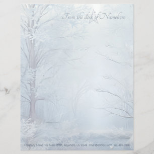 Papel Timbrado Crie Sua Própria Floresta Mágica de Yule Invernal 