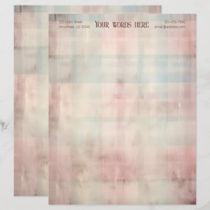 Papel Timbrado Crie Sua Própria Papelaria Grunge Xadrez Rosa Azul