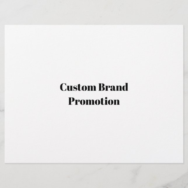 Papel Timbrado Crie Sua Própria Promoção de Marca Simples (Frente)