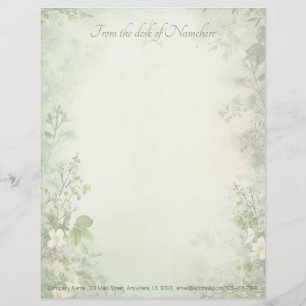 Papel Timbrado Crie Suas Próprias Flores de Primavera Shabby Chic