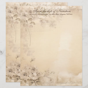 Papel Timbrado Crie Suas Próprias Flores Rústicas Charmosas Flora