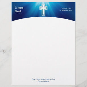 Papel Timbrado Cruz religiosa da cristandade  