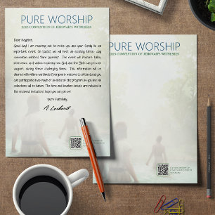 Papel Timbrado Culto puro JW 2025 - Escrevendo alfabético