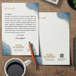 Papel Timbrado Culto puro JW 2025 - Escrevendo alfabético
