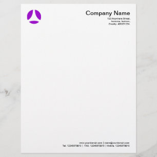 Papel Timbrado Curva - Roxo