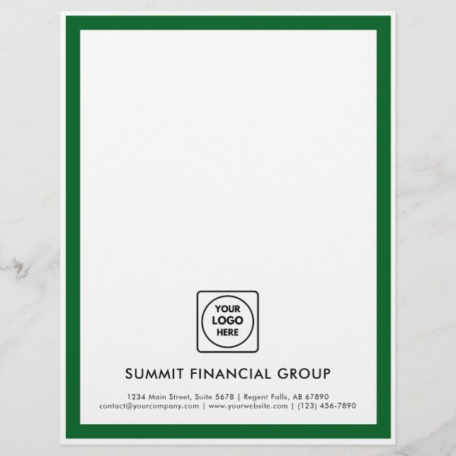 Papel Timbrado Custom Business Logo Branding Professional  (Frente)