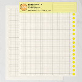 Papel Timbrado Custom Grid Graph Paper Sheets with Company Logo