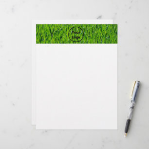 Papel Timbrado Custom logo green grass