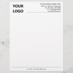 Papel Timbrado Custom Logo Name Address Info Company Letterhead