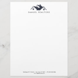 Papel Timbrado Custom Stylish Modern Real Estate Home Logo