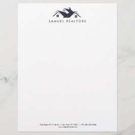 Papel Timbrado Custom Stylish Modern Real Estate Home Logo