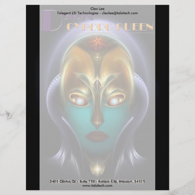 Papel Timbrado Daria Cyborg Queen (Frente)