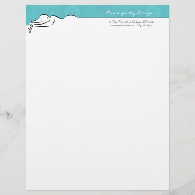 Papel Timbrado Darla [azul spa] Letterhead (Frente)