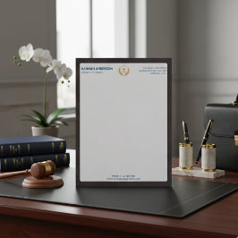 Papel Timbrado de Advogado com Aparência de Couro
